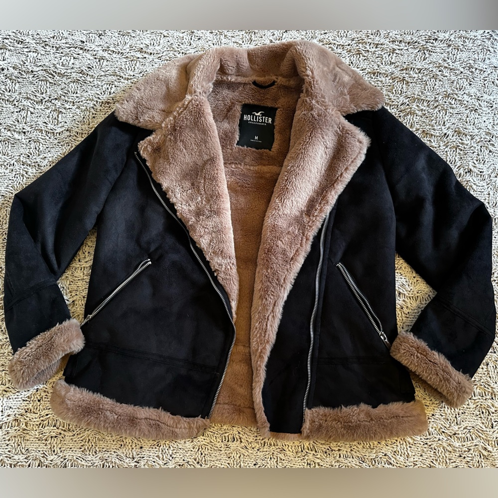 Black/Brown Fur Jacket